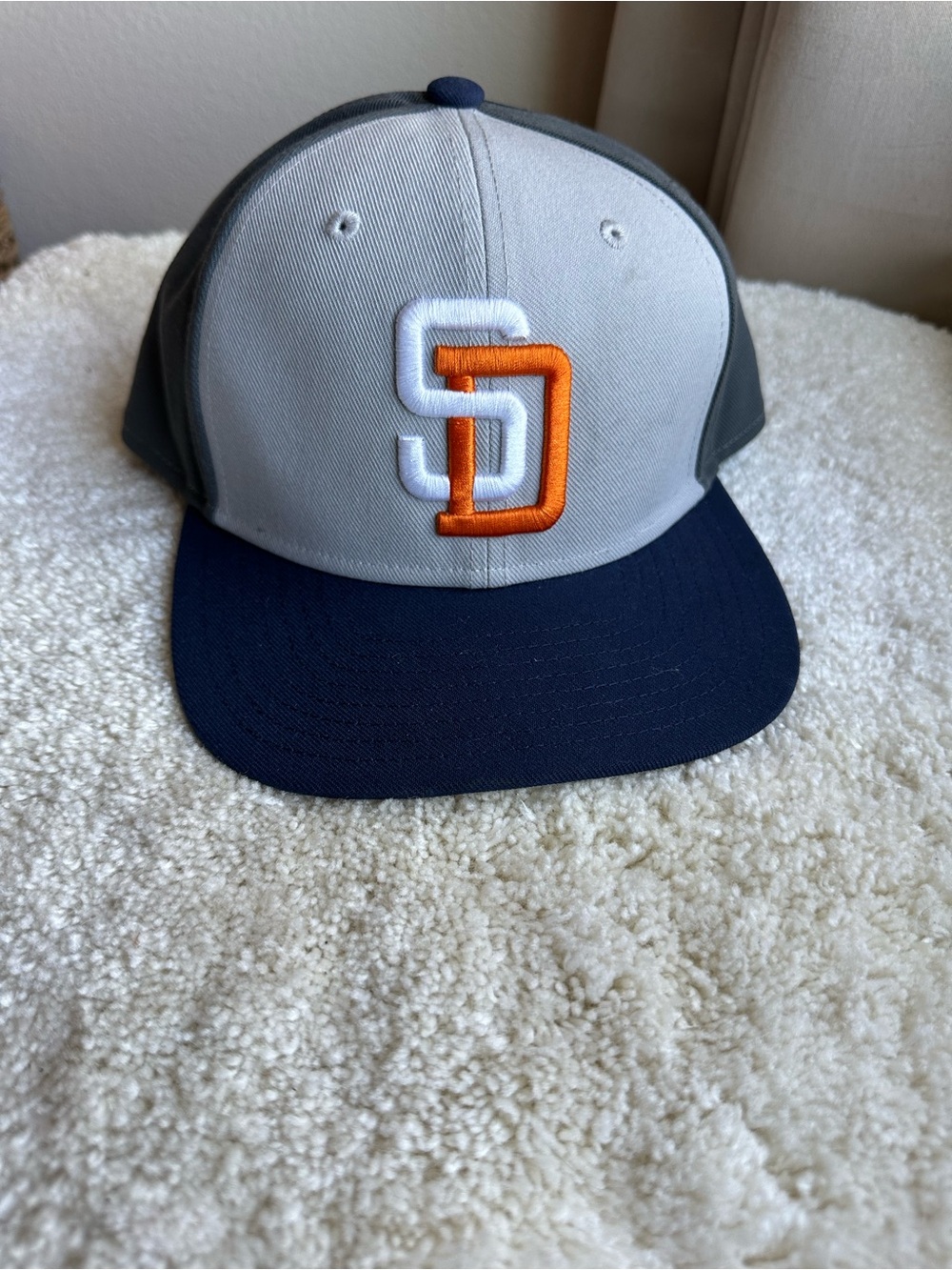 Mitchell & Ness Snapback Hat San Diego Padres MLB Gray Navy Orange White